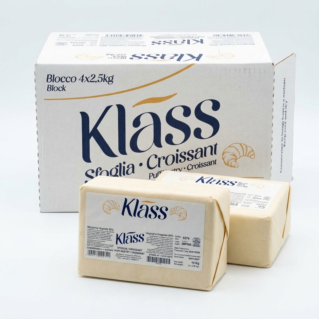 PFLANZENMARGARINE 80% KLASS BLÄTTERTEIG CROISSANT BLOCK 4X2.5KG KRT POL