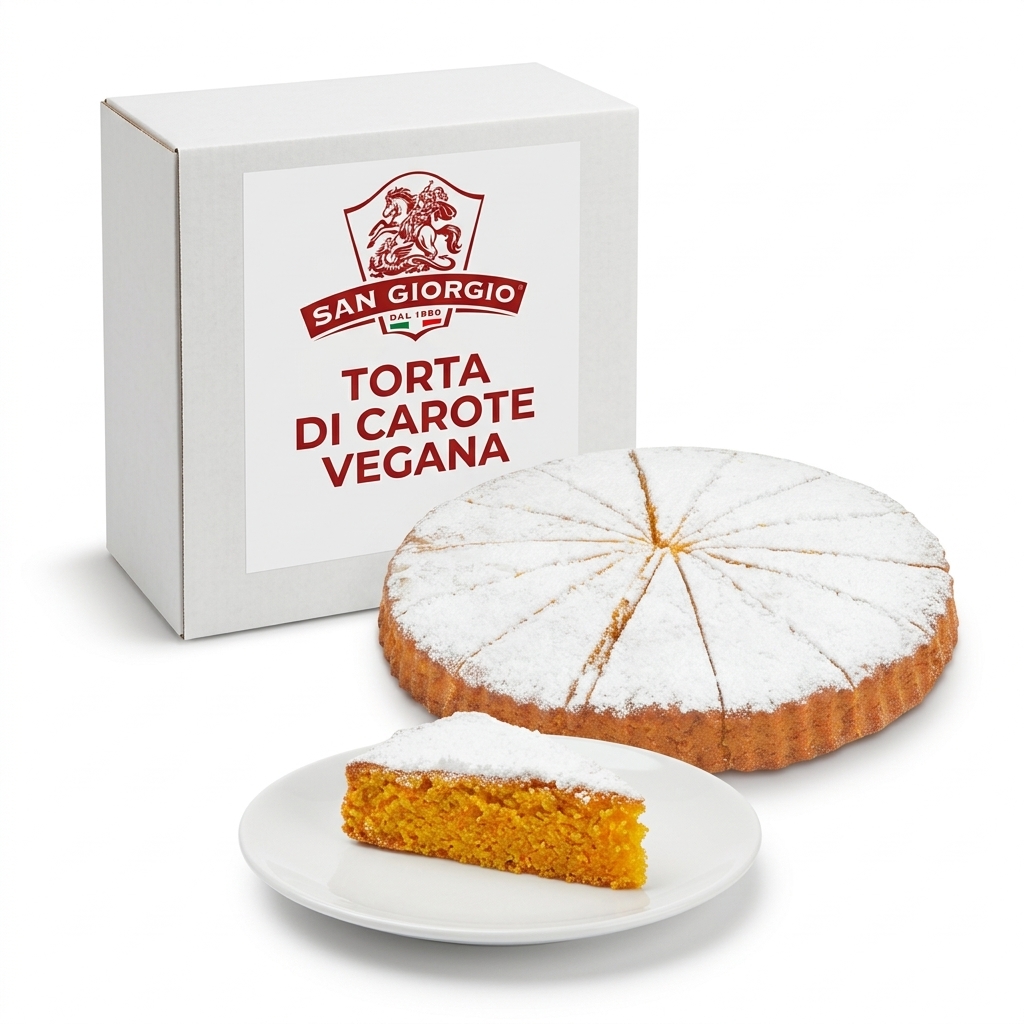 Torta di Carote Vegana Pretagliata 14pz 1kg pcs SG
