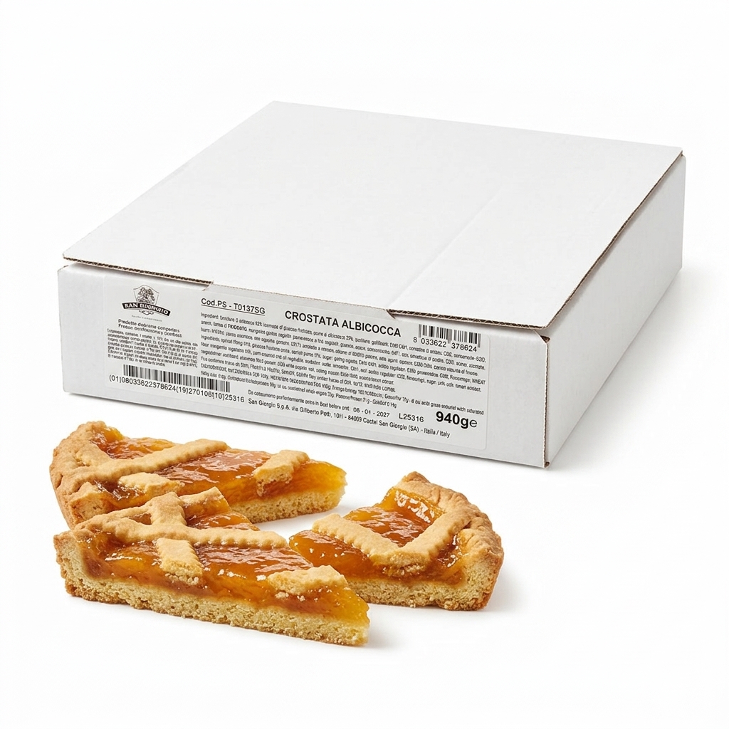 Tarte aux Abricots Pré-découpée 14 pcs 940 g — San Giorgio