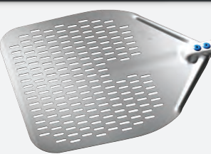 PALA ALLUMINIO AZZURRA FORATA RETTANGOLARE 36X36CM 120 CM GI