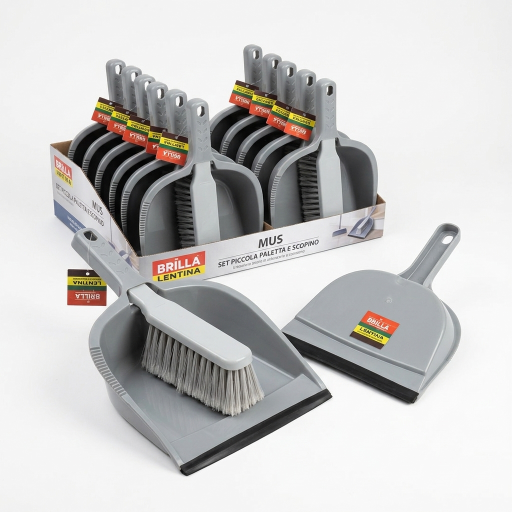 Compact Dustpan and Brush Set