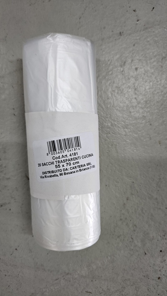 SACCO CUCINA TRASPARENTE 55X70CM 20 SACCHI A ROTOLO MUS