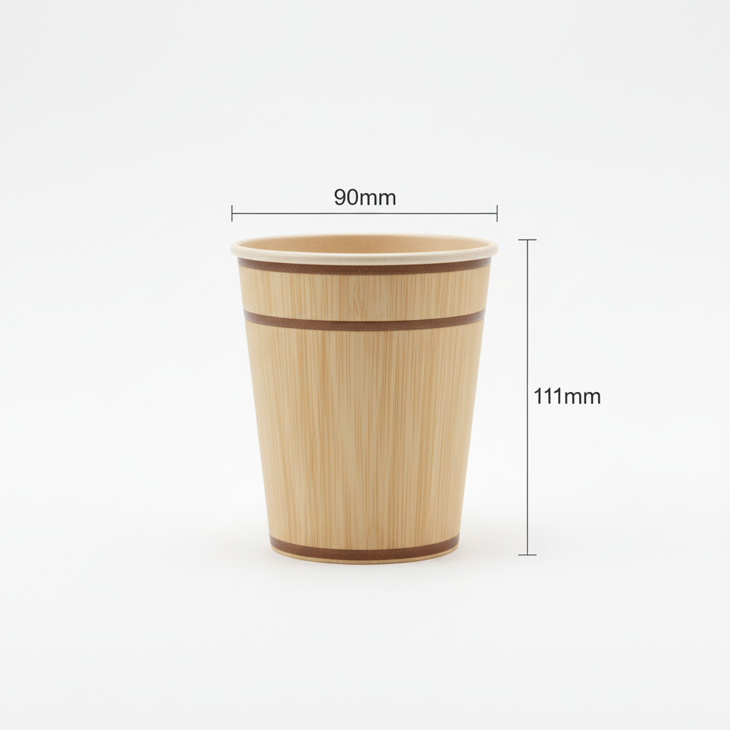 Bamboo Fibre Cup Ø90mm H111mm 350ml 50pcs 20packs Crt First