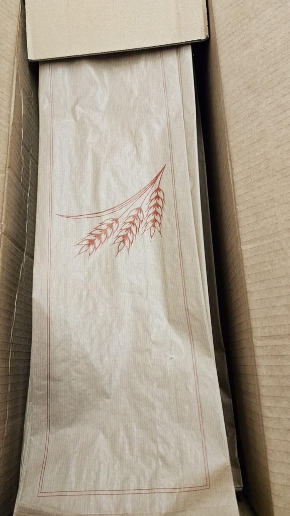 Red Decorated Kraft Bread Bag 180 × 70 mm, H610 mm FIRST