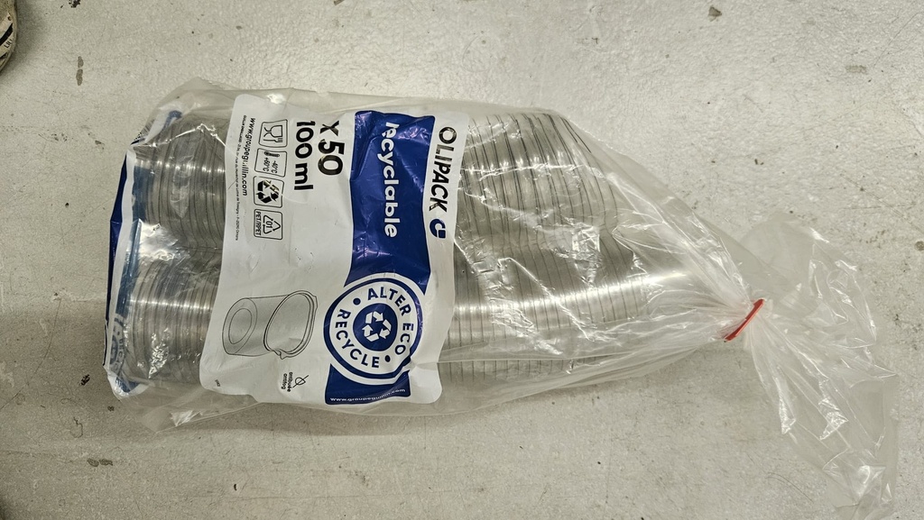 Saucenbehälter Olipack Mit Deckel 100ml 50Stk Pkg Al