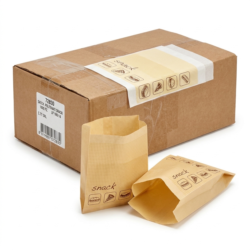 POLY-LINED SNACK BAG LP 180/14 1000PCS PKG
