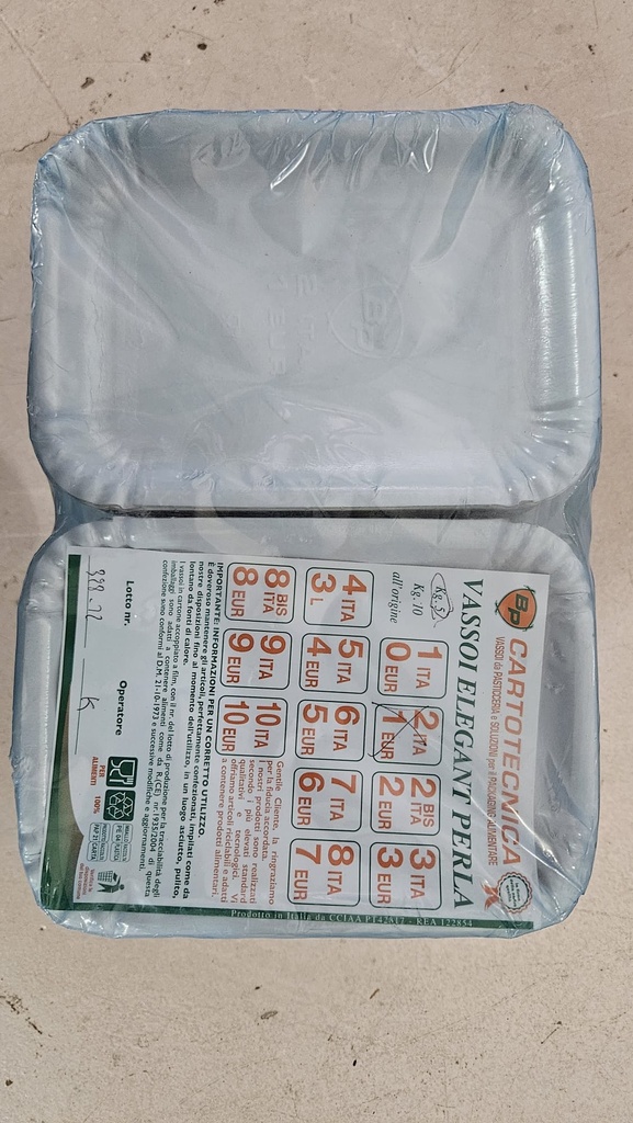 VASSOIO ELEGANT PERLA 1EUR/ 2 ITA 5KG CRT CAR