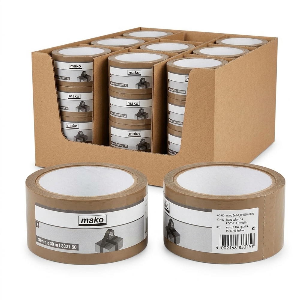 Nastro Adesivo da Imballaggio Marrone 48 mm x 50 m — MAKO