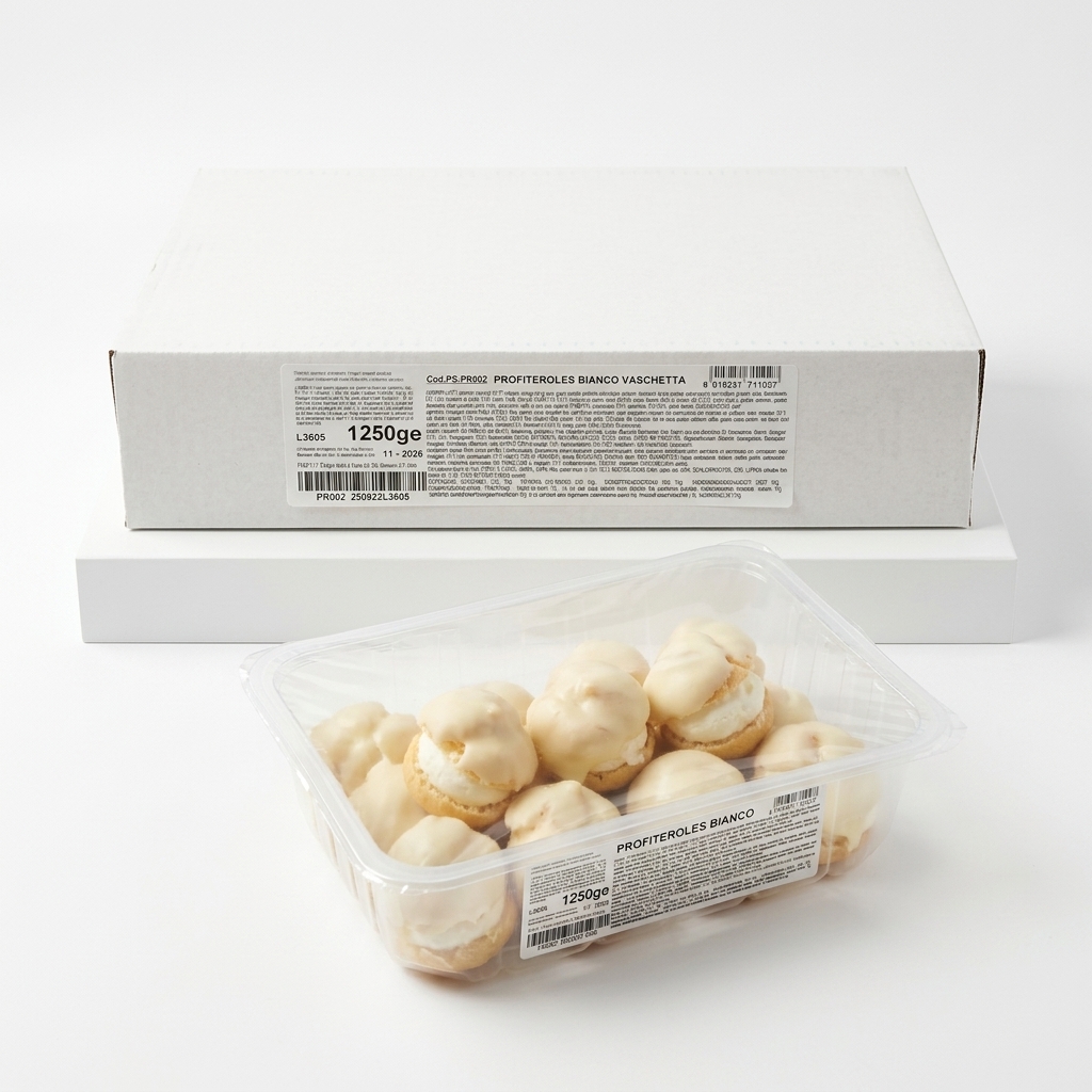 [PS-PR002] Torta Profiteroles al Cioccolato Bianco 1,25 kg (Cartone 2 pz) — Effepi