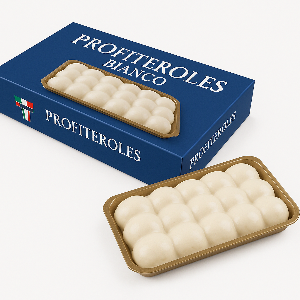 Torta Profiteroles Bianco Vaschetta 2,5kg Eff