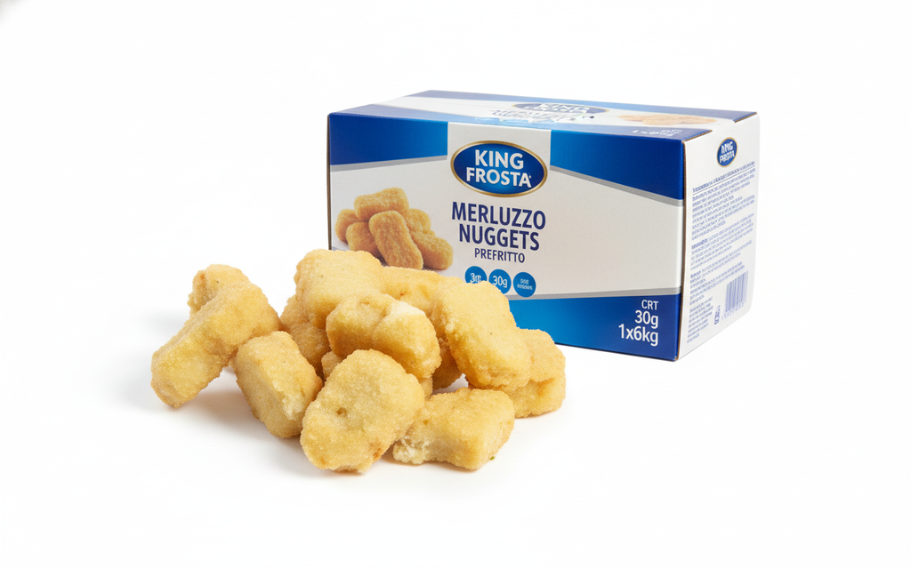 MERLUZZO NUGGETS KING FROSTA PREFRITTO 30G 1X6KG CRT POL
