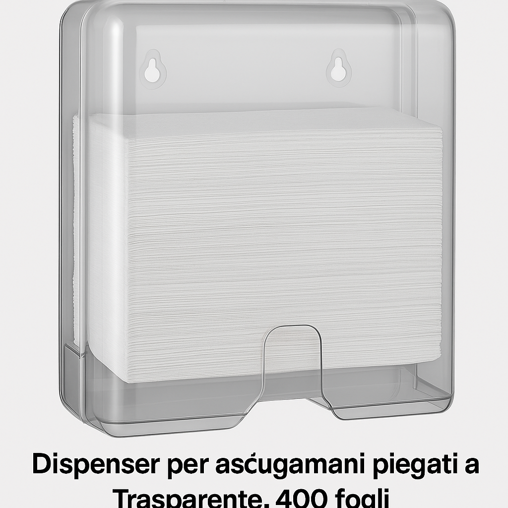 Dispenser per Asciugamani Piegati a Z Trasparente 400 Fogli