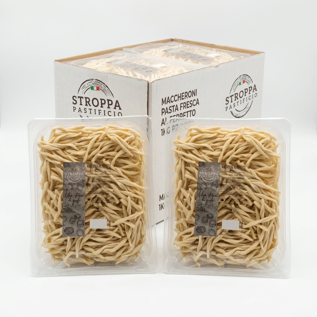 Maccheroni al Ferretto Pâtes Fraîches 1 kg (Carton 6) — Pastificio Stroppa