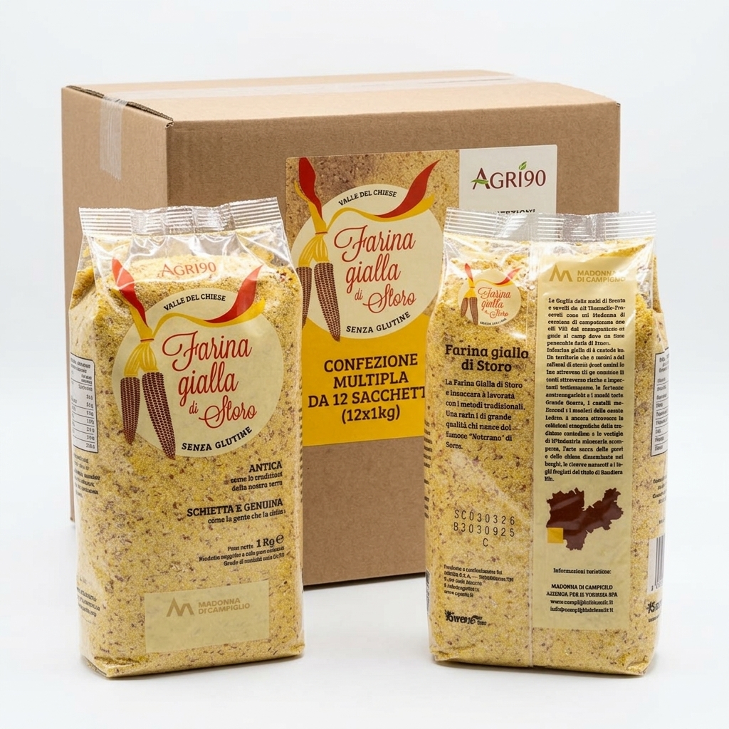 Storo Yellow Polenta Maize Flour Stone-Ground (Box of 12x1 kg)