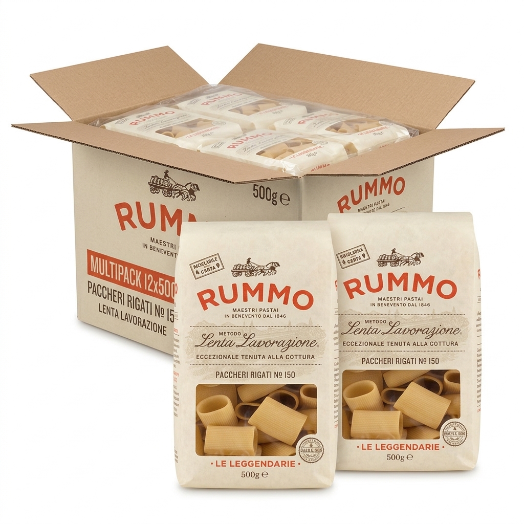 Paccheri Rigati N. 150 500 g (Carton 12 paquets) — Rummo