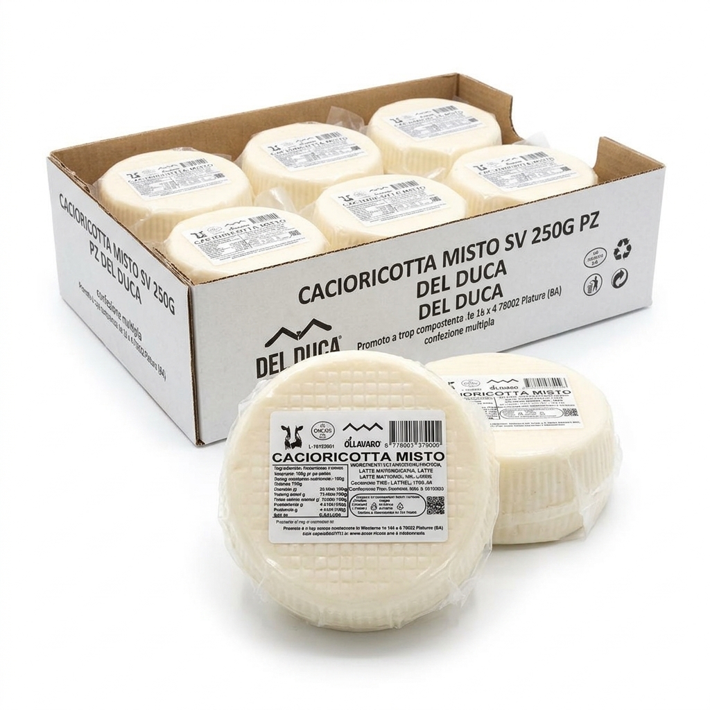 Cacioricotta Misto Sottovuoto 250g Del Duca