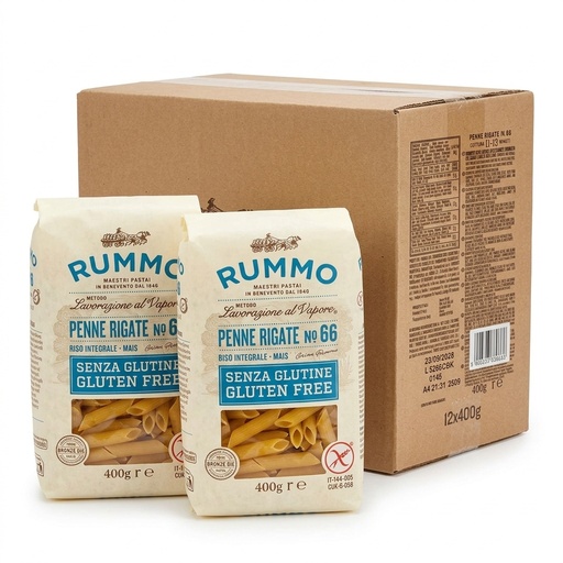 Penne Rigate N°66 Sans Gluten 400 g (Carton 12) — Rummo