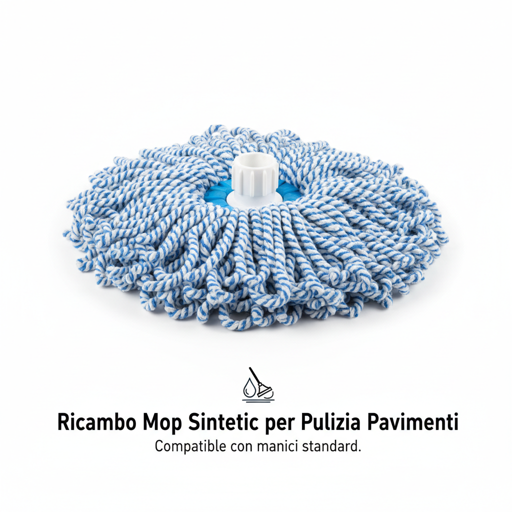Ricambio Mop Sintetico per Pulizia Pavimenti