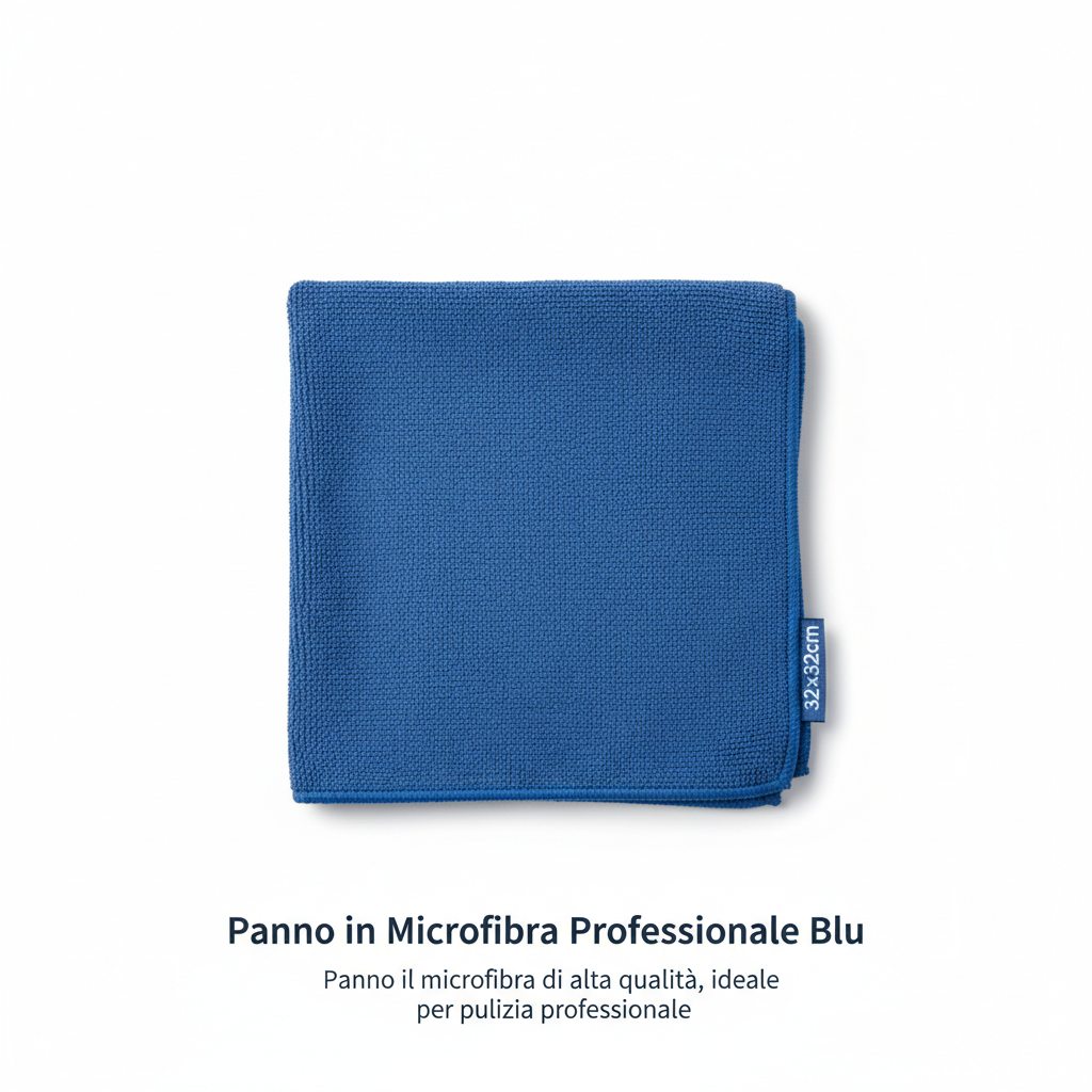 Chiffon Microfibre Professionnel Bleu 32x32cm