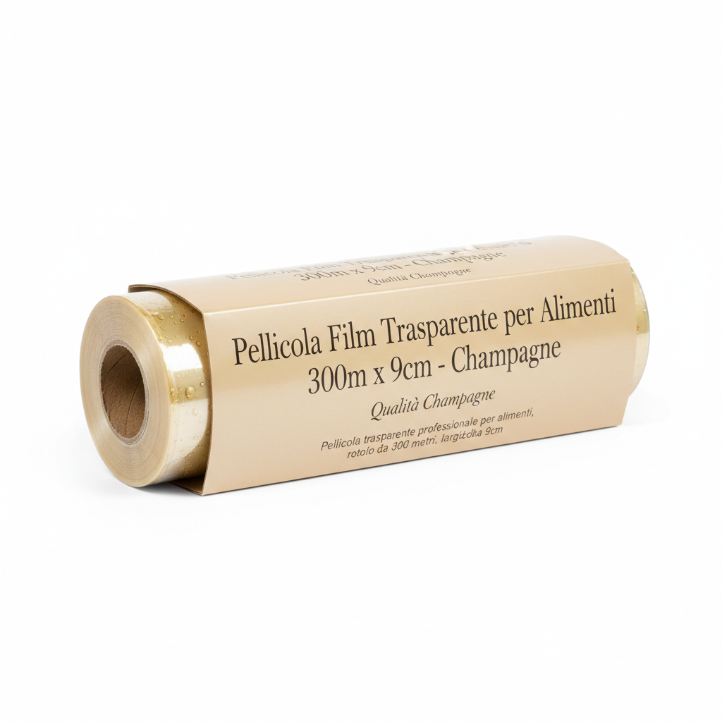 Transparent Food Cling Film 300m x 9cm - Champagne