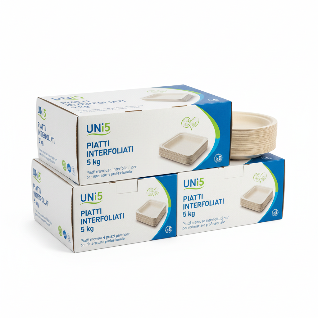 UNI5 Piatti Interfoliati 5 kg - Confezione 4 pezzi