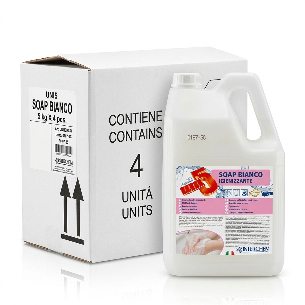 Sapone Igienizzante Mani UNI5 Bianco 5 kg (Cartone 4) — UNI5