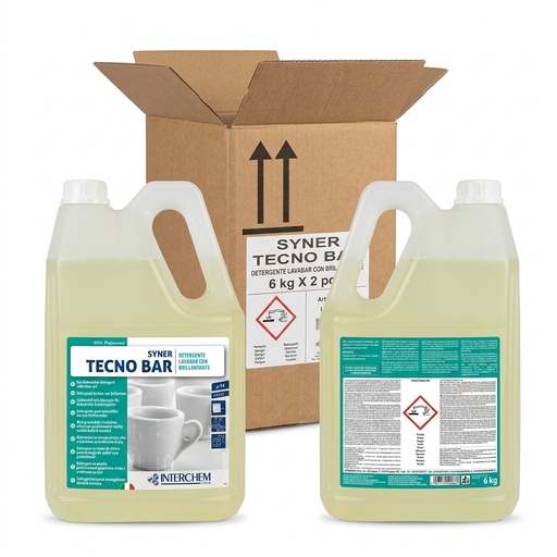 [53114] Syner Tecno Bar Détergent Lave-Verres avec Liquide de Rinçage 2x6 kg — Interchem