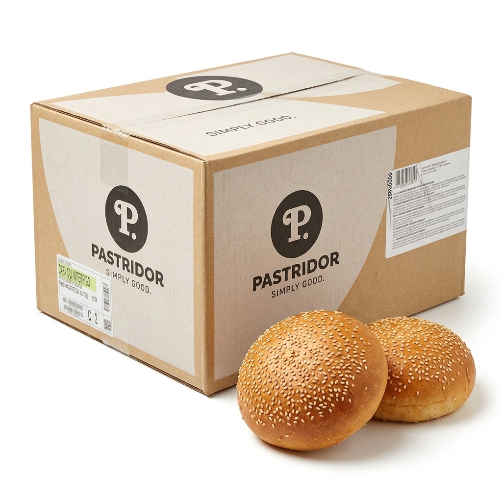 [07111051] Gluten-Free Sesame Hamburger Bun 80 g (Case approx. 3 kg)