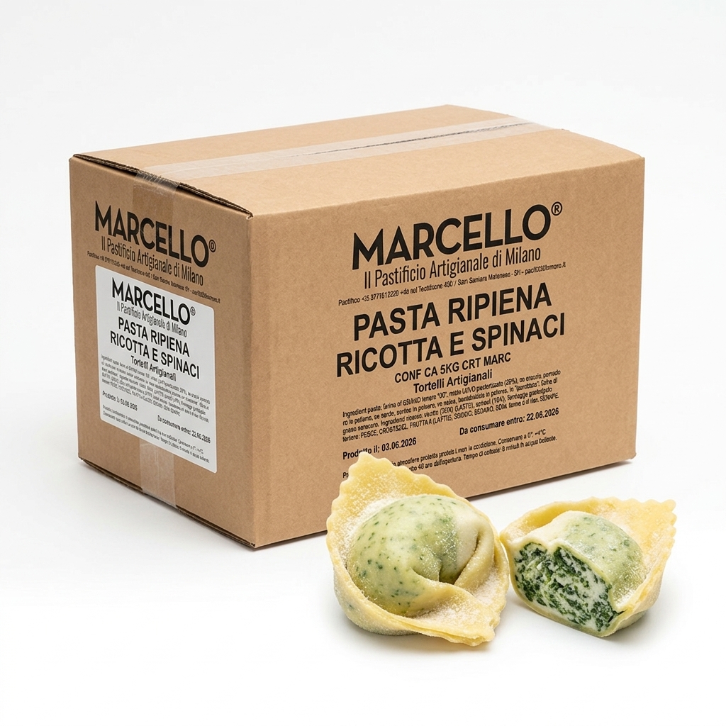 Pasta Ripiena Ricotta e Spinaci 1 kg (Cartone ca 5 kg) — Pastificio Marcello