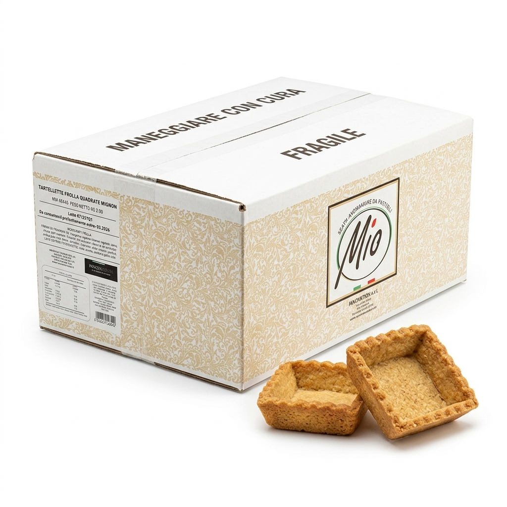 Tartellette Quadrate Mignon 45x45 mm 250 pz — MIO