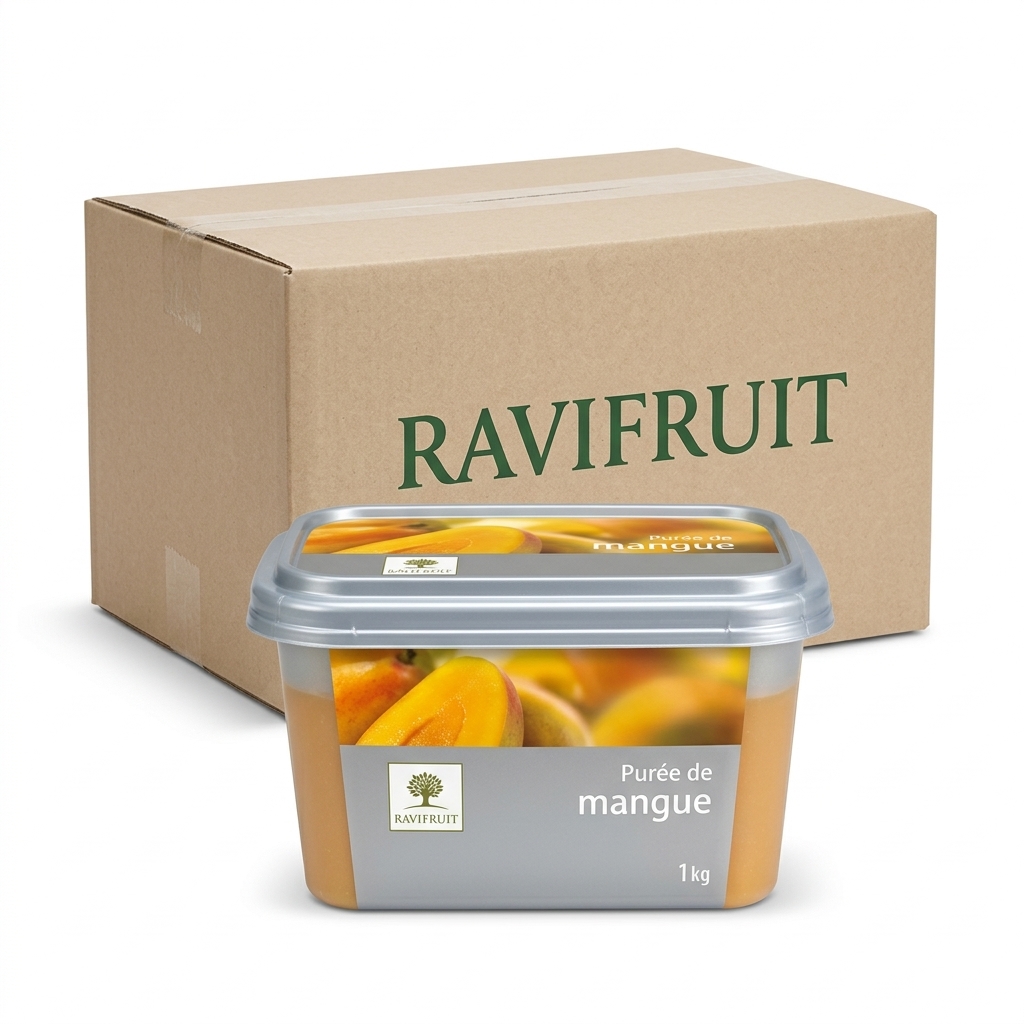 Frozen Mango Puree 1 kg (Carton 5 kg) — Ravifruit