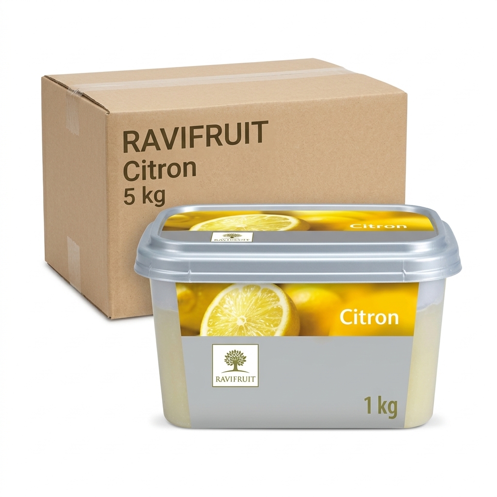Frozen Lemon Puree 1 kg (Carton 5 kg) — Ravifruit