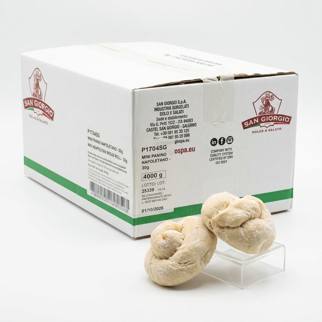 [P1704SG] FROZEN MINI NEAPOLITAN BREAD ROLL 30G 4KG CTN SG