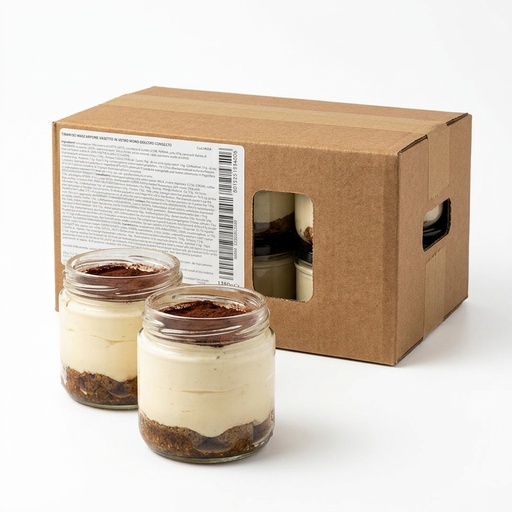 Tiramisù Mascarpone Vasetto Vetro 12x115 g — Effepi