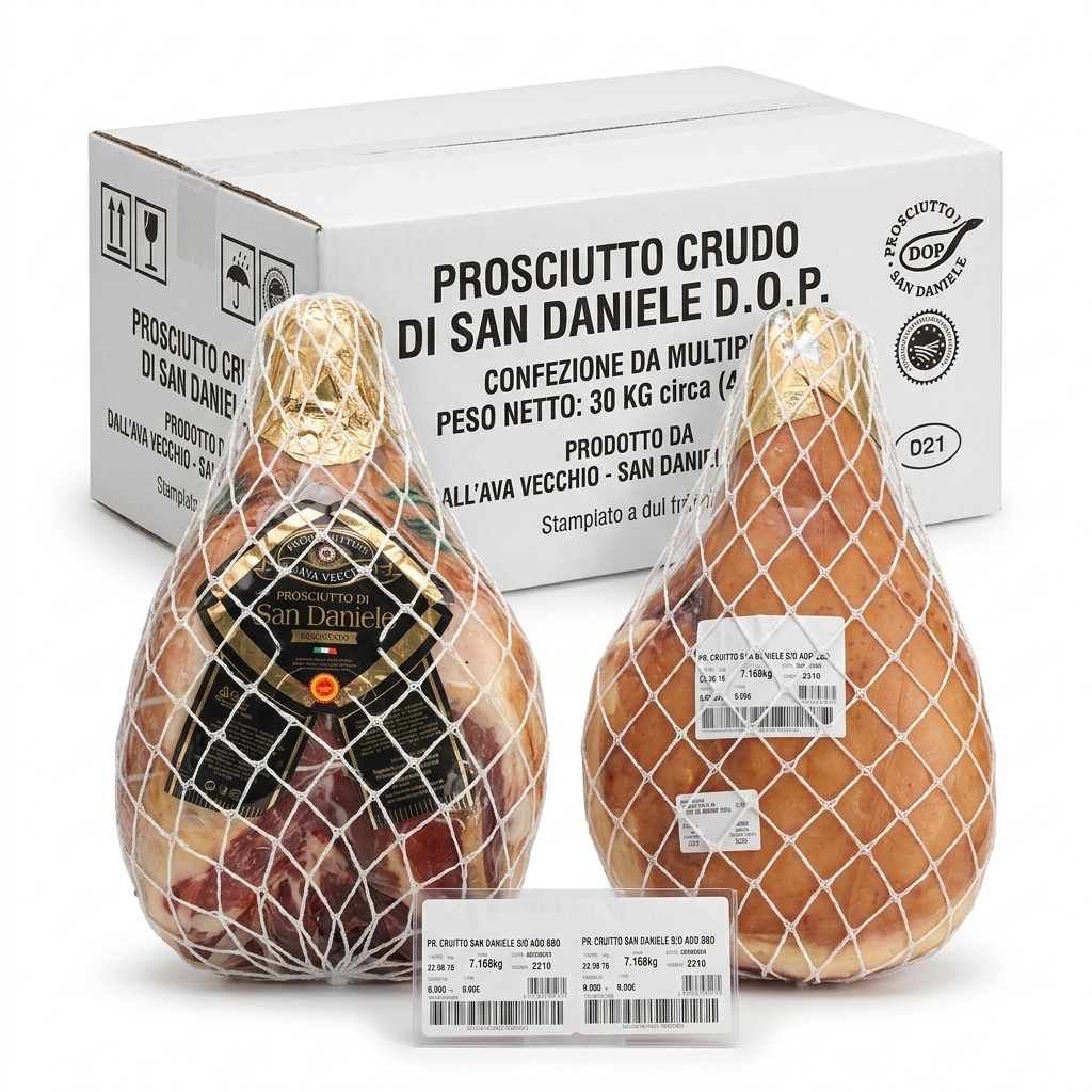 Prosciutto Crudo di San Daniele DOP Entbeint Gewaschen Vakuumiert 7,5 kg
