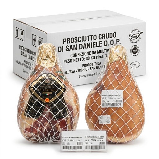 Prosciutto Crudo di San Daniele DOP Entbeint Gewaschen Vakuumiert 7,5 kg