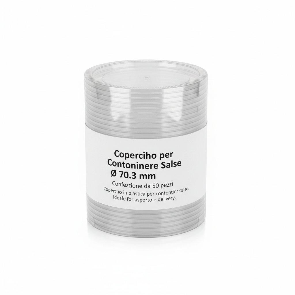 Coperchio per Contenitore Salse Ø 70.3 mm - Confezione da 50 pezzi