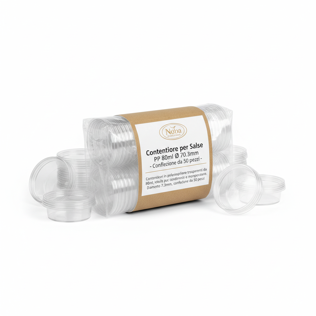 Récipient à Sauces PP 80ml Ø 70.3mm - Lot de 50 pièces