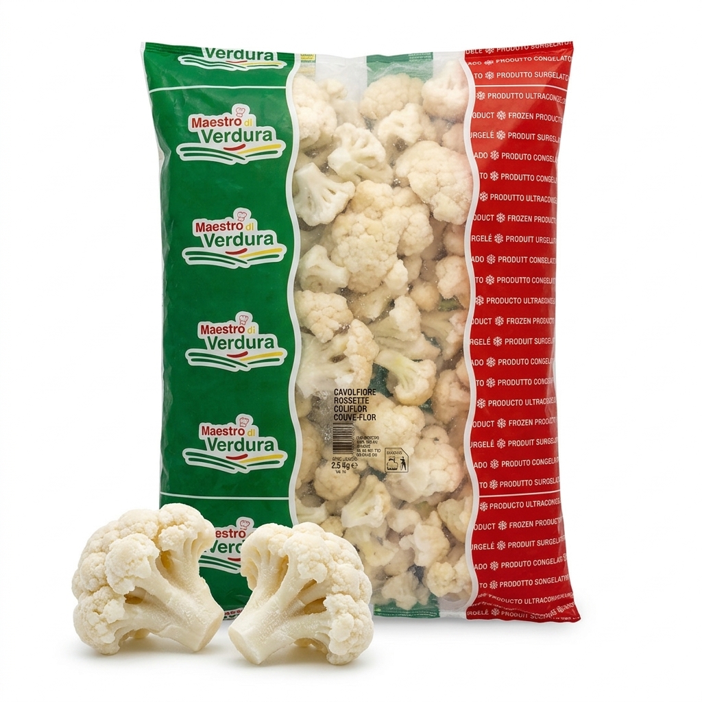 [01023310] Fleurettes de Chou-Fleur Surgelées 40/60mm Sachet 2.5kg POL