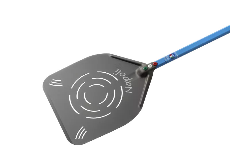 PACCHETTO FORNI PALA PER PIZZA RETTANGOLARE FORATA NAPOLI  33x33cm 1,83cm GI