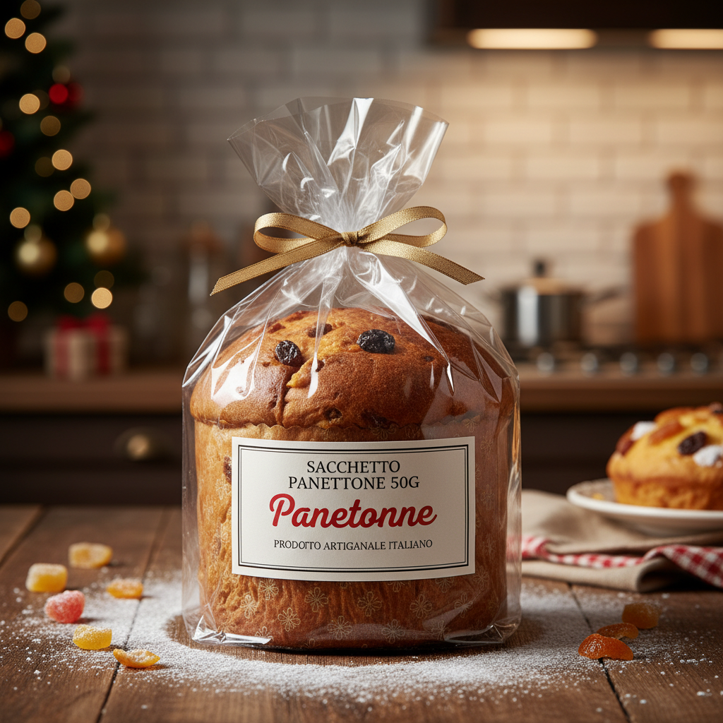 SACCHETTO PANETTONE 500G MOPLEFAN 25x35 100PZ CONF