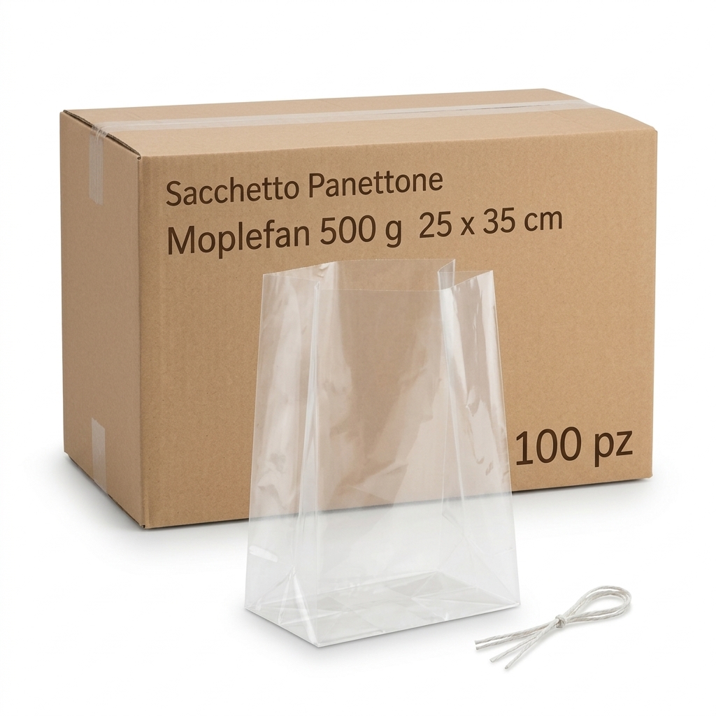 [MOPLE500] Sacchetto Panettone Moplefan 500 g 25 x 35 cm 100 pz