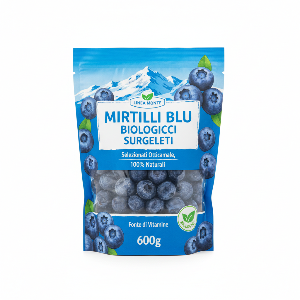 Mirtilli Blu Biologici Surgelati Linea Monte 600g