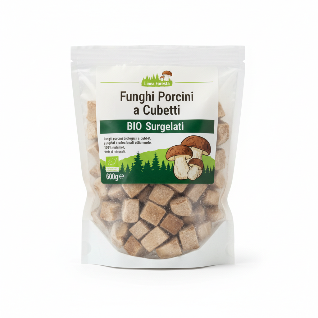 Steinpilze in Würfeln BIO Tiefgefroren - Linie Foresta 600g