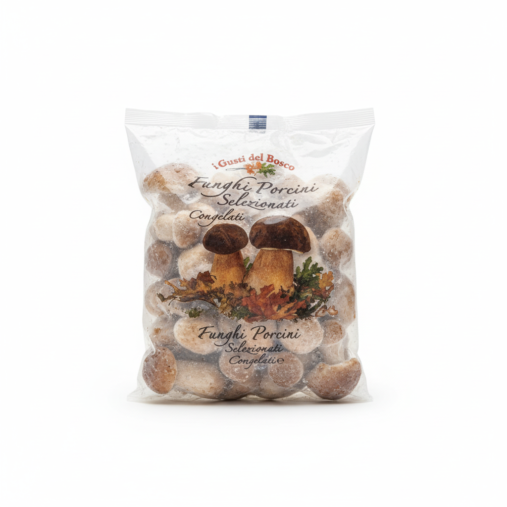 PORCINI MUSHROOMS FROZEN WHOLE BAG 1KG