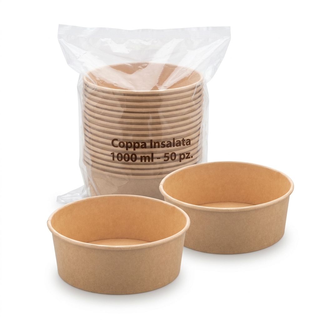 [52242] Salatschale Avana 1000 ml aus Kraftpapier - 50 Stk