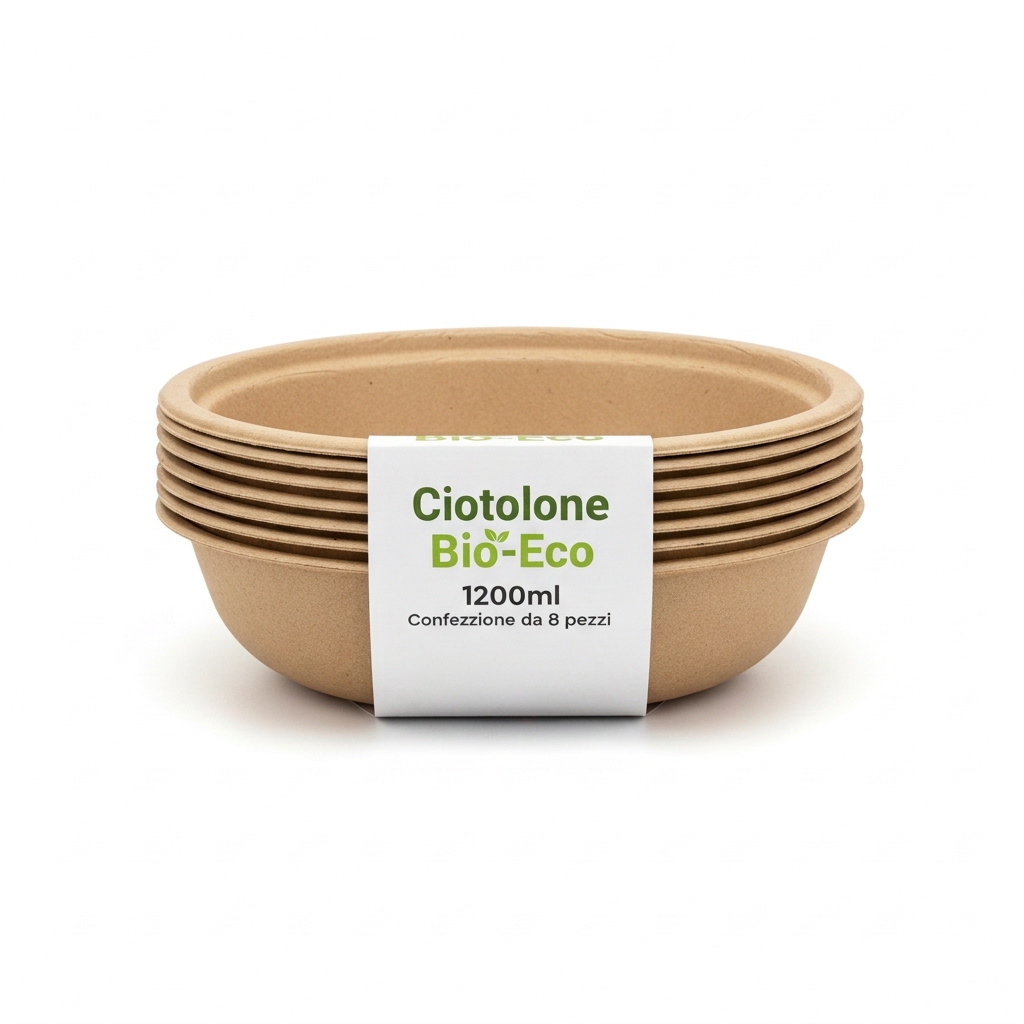 [52246] Grand Bol Bio-Eco 1200ml - Lot de 8 pièces