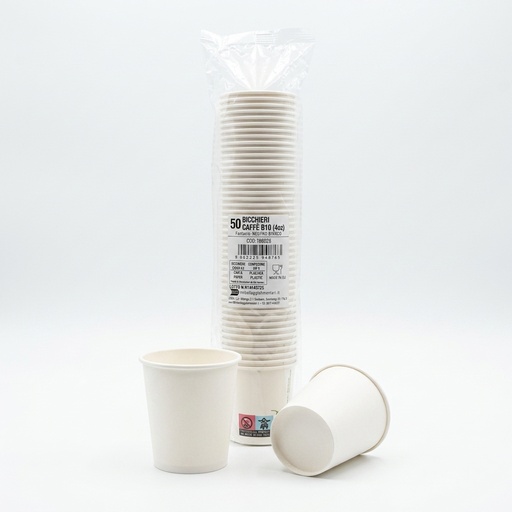 [52240] White Coffee Cups B10 4oz 50pcs — Gromas