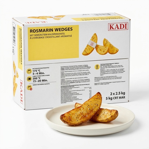 Spicchi di Patata al Rosmarino Surgelati 2x2,5 kg (Cartone 5 kg) — KADI