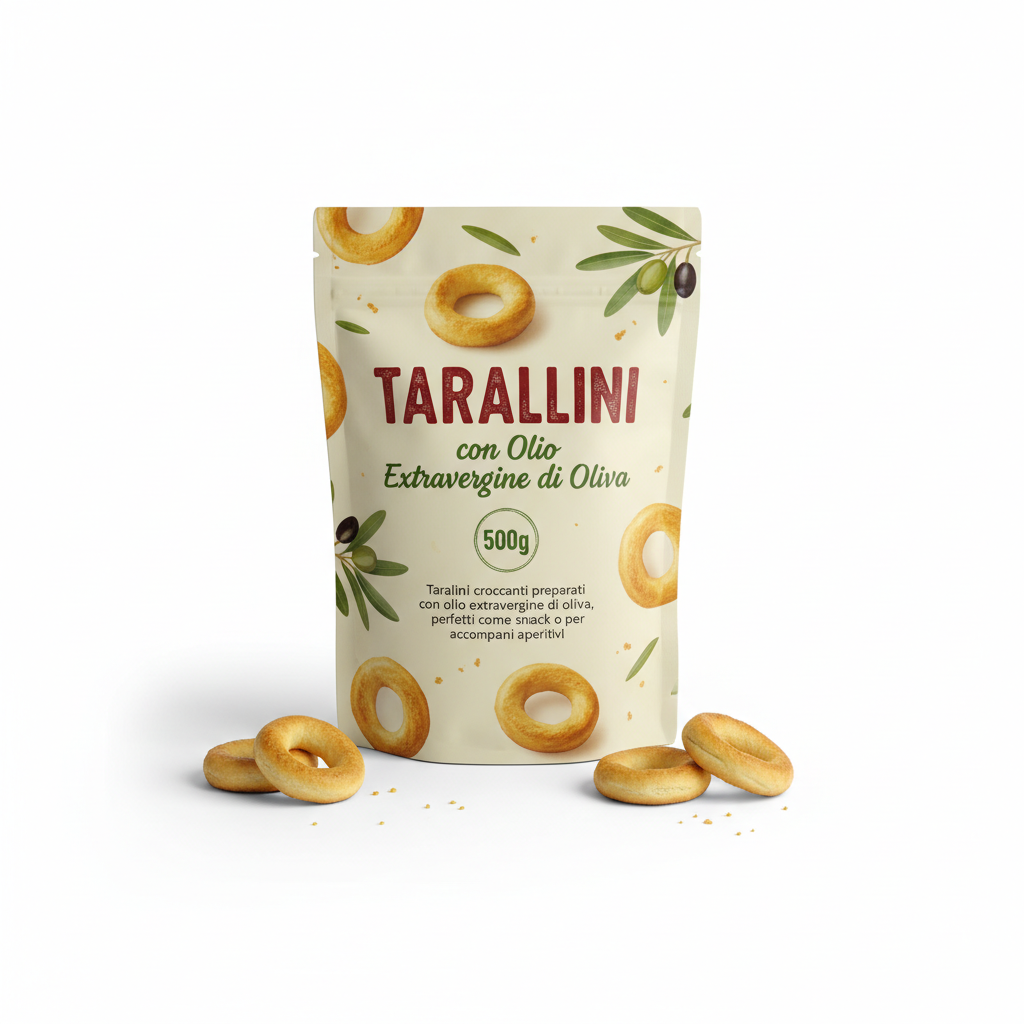 Tarallini with Extra Virgin Olive Oil 500 g